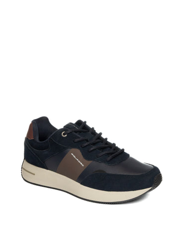 Piquadro sneakers in camoscio blu navy PQ7703