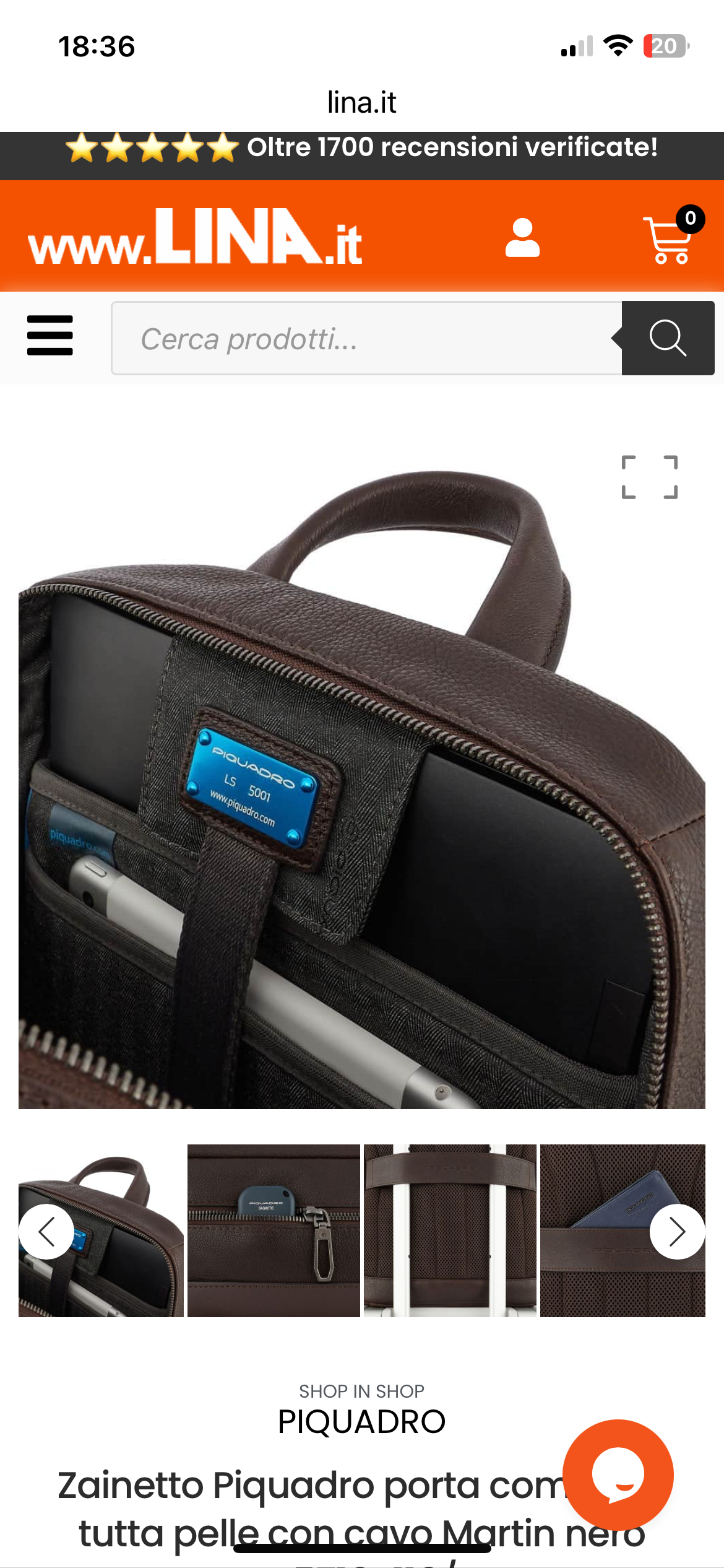 Zaino martin Piquadro 14”