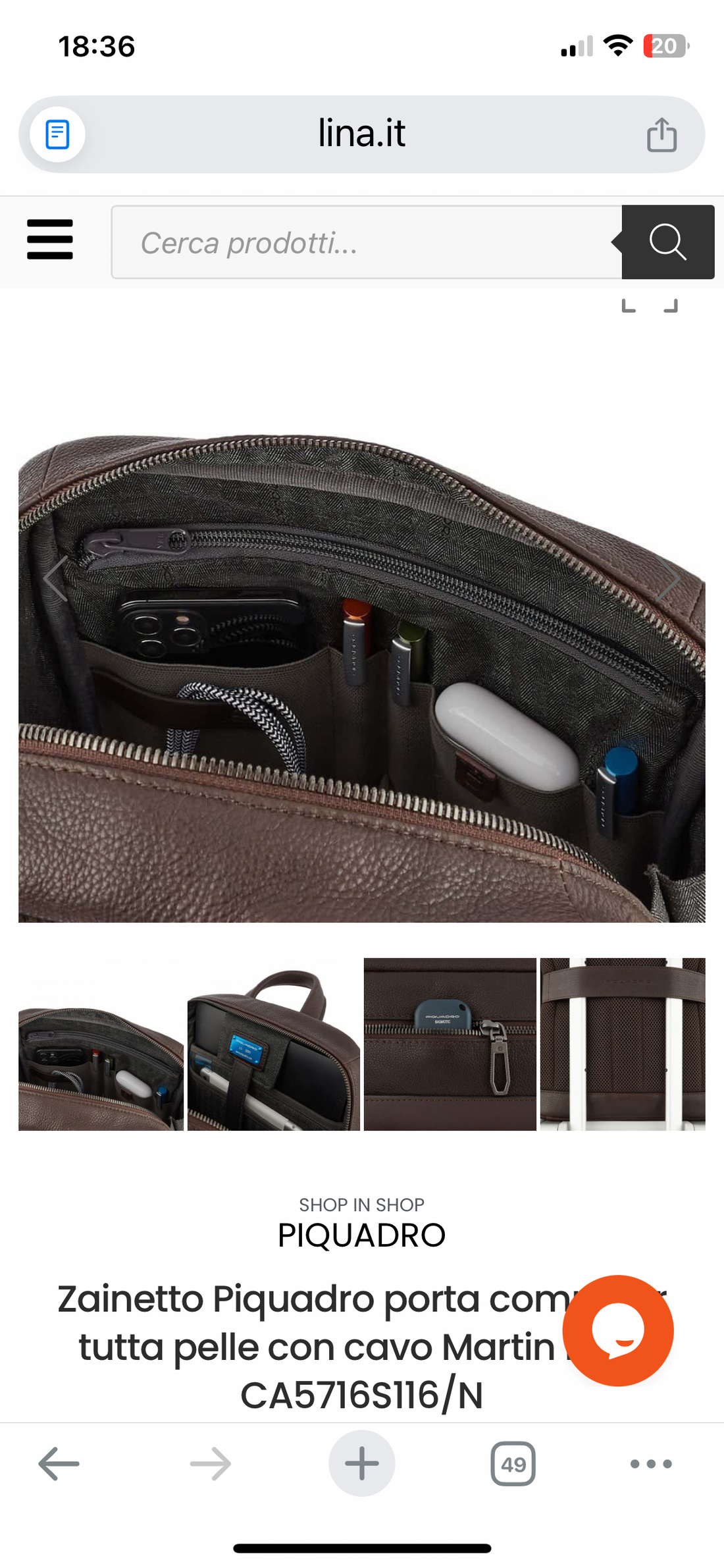 Zaino martin Piquadro 14”