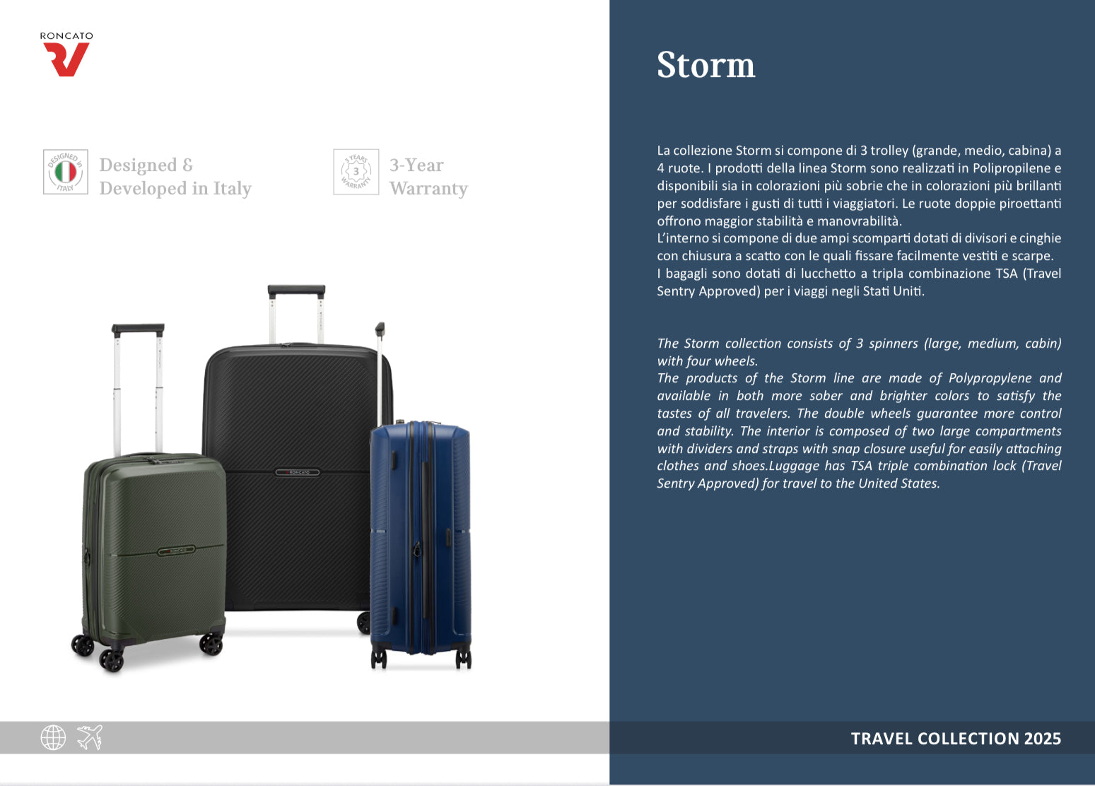 Set 3pezzi Roncato Storm