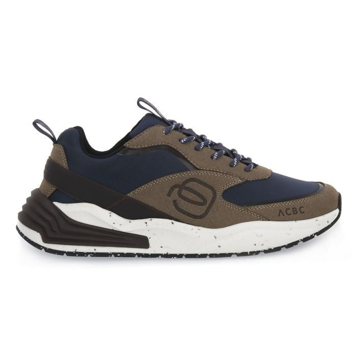 Piquadro sneakers in nylon tortora e blu SN5977C2O