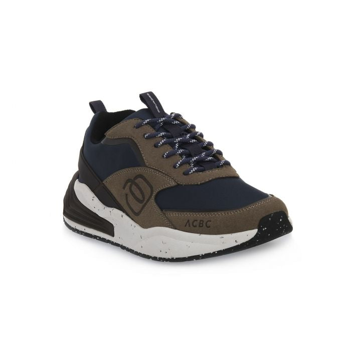 Piquadro sneakers in nylon tortora e blu SN5977C2O