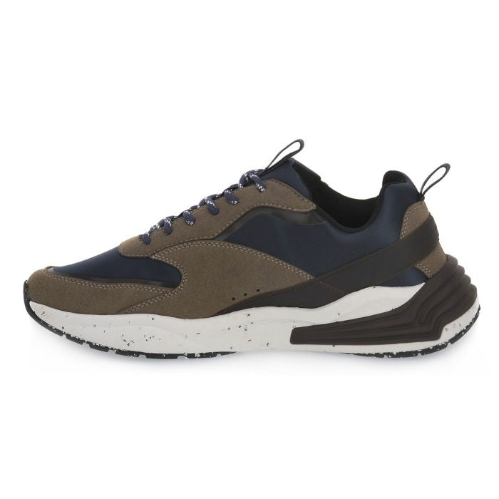 Piquadro sneakers in nylon tortora e blu SN5977C2O