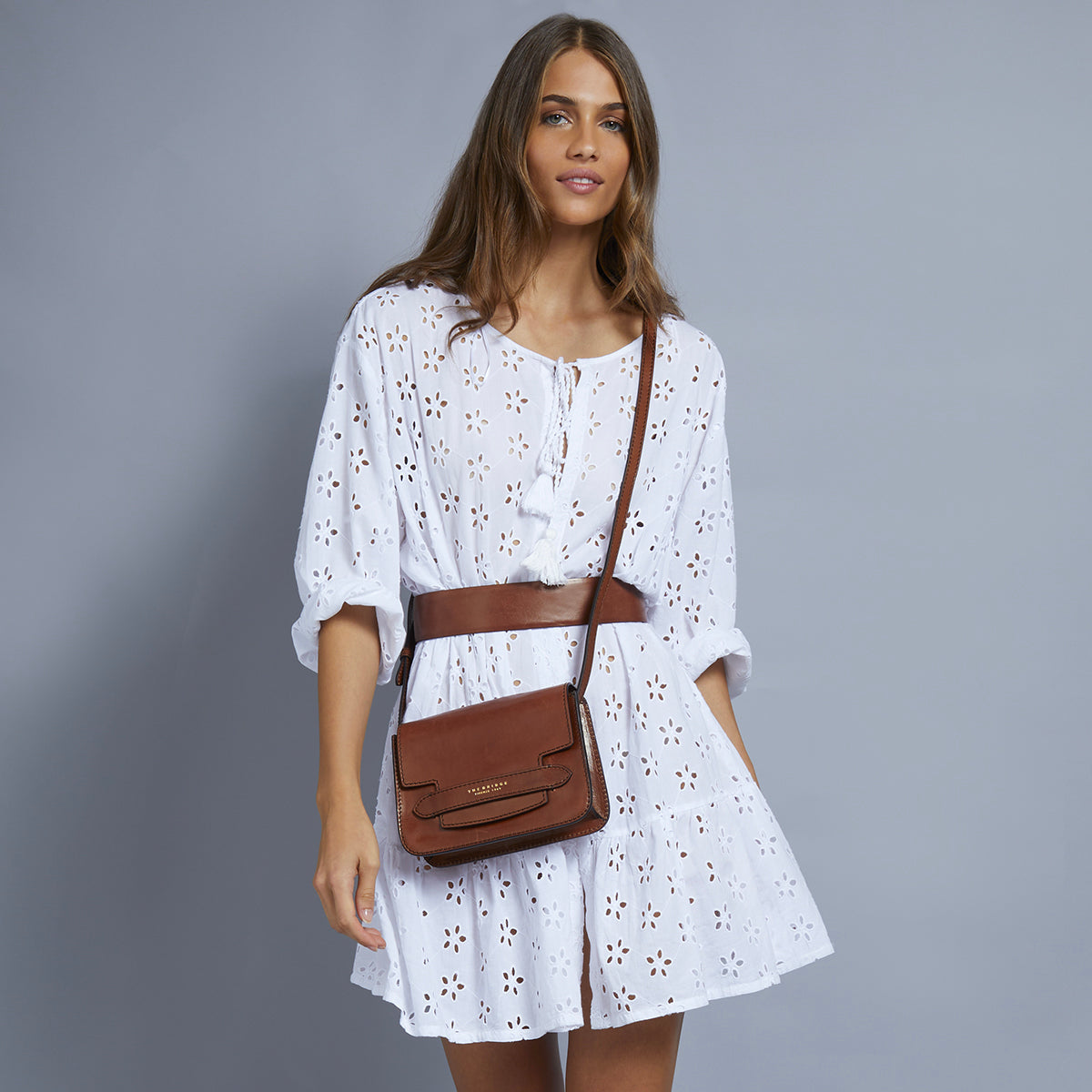 Tracolla in pelle The Bridge 04192