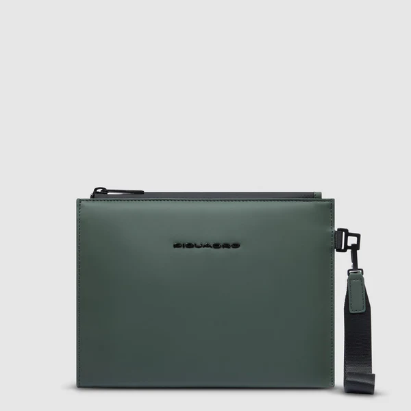 Pochette Piquadro tessuto gommato