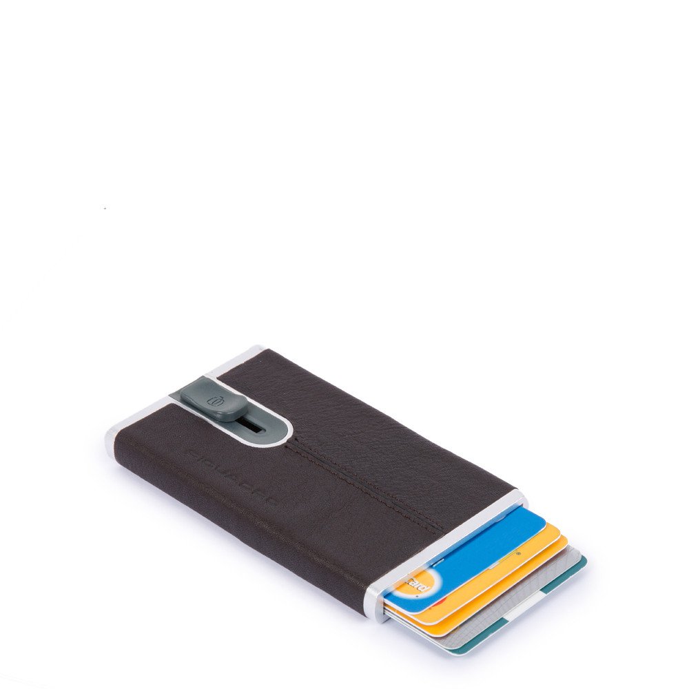 Porta carte sliding system Black Square Piquadro